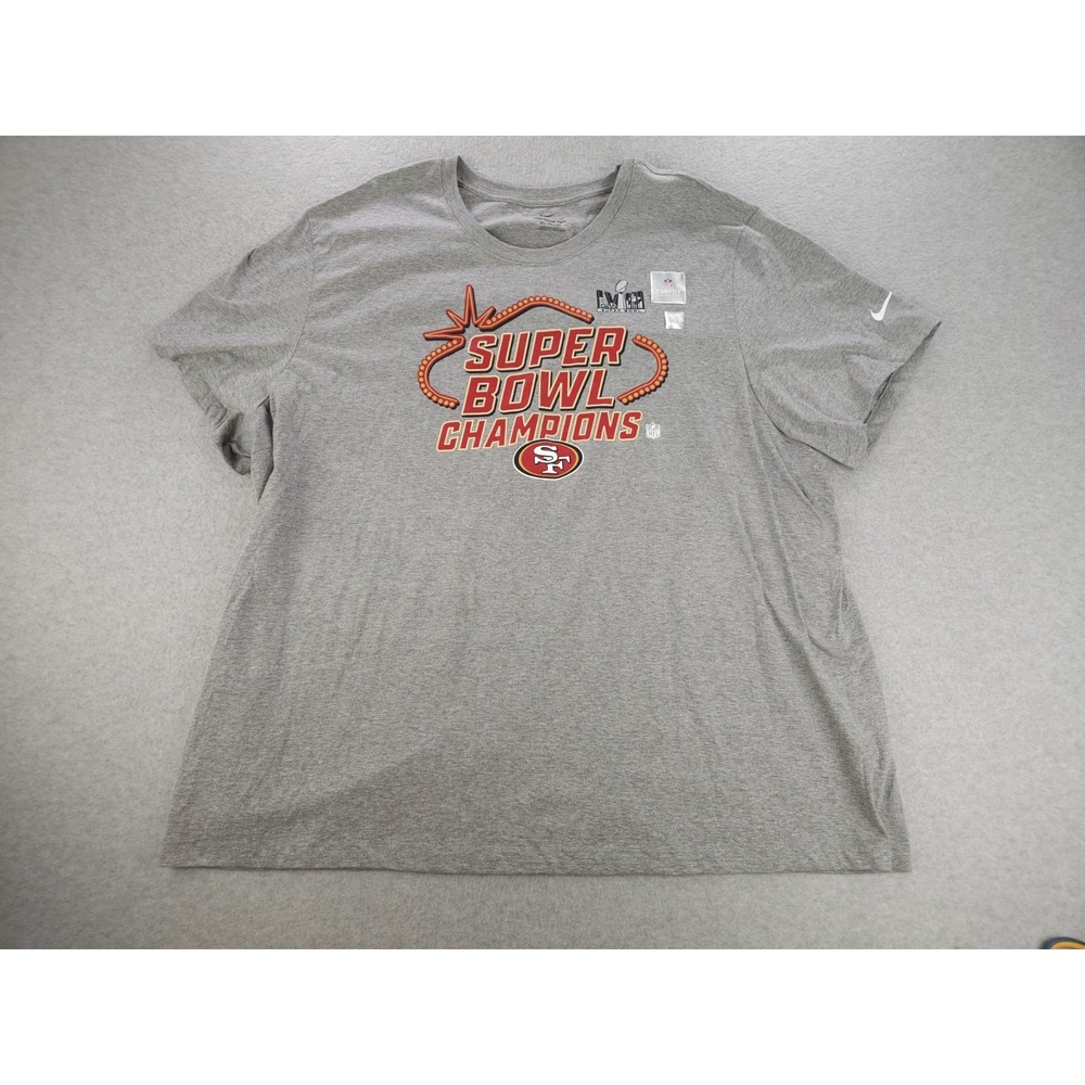 NEW San Francisco 49ers Super Bowl Nike NFL Vegas Trophy Collection Shirt SZ 5XL